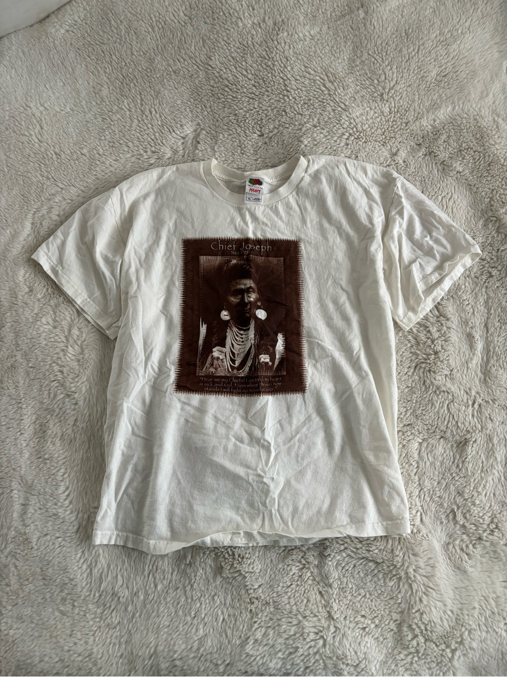VTG Fruit of the Loom Chief Joseph Graphic Print T-Shirt